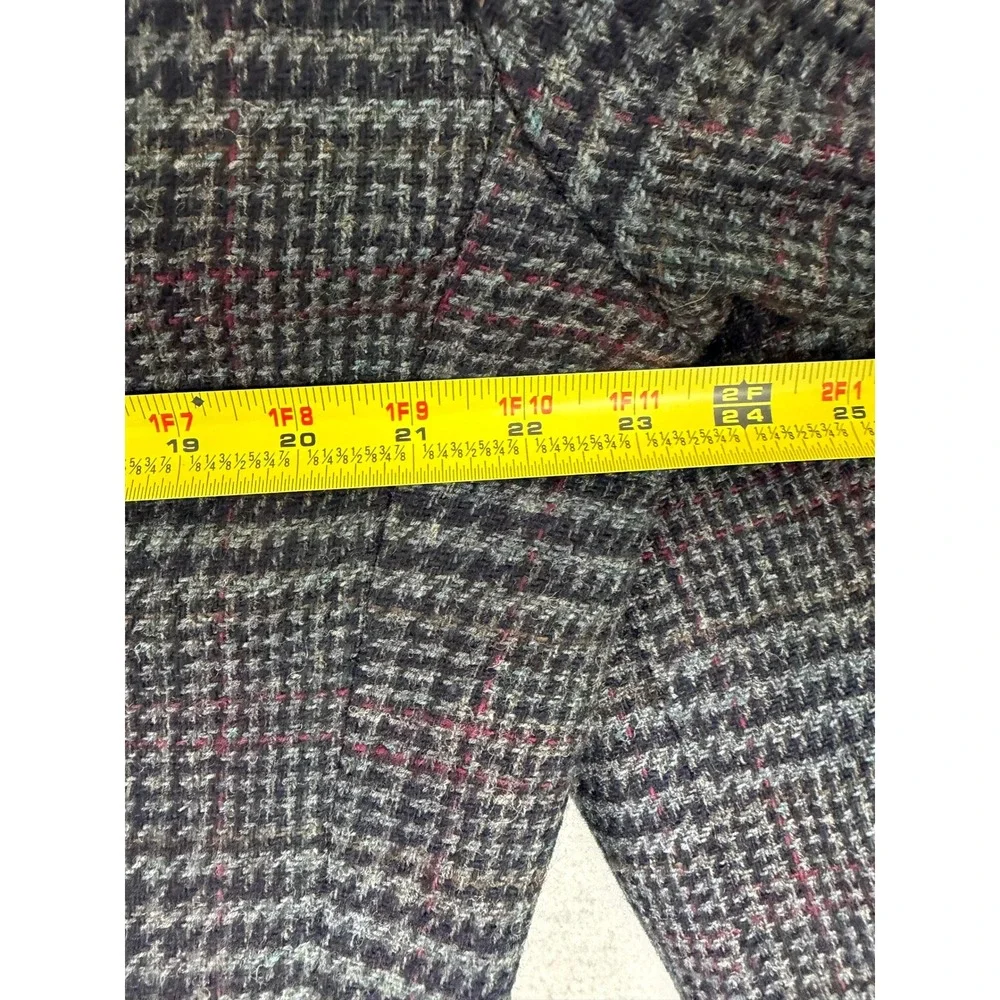 Austin Reed Jordan Marsh Mens 42R Wool Blazer Glen Plaid Grey Sport Coat Vintage